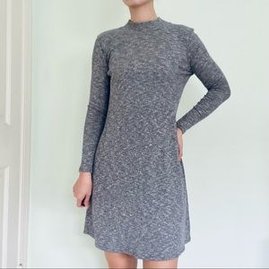 Madewell Gray Mockneck Knit Dress